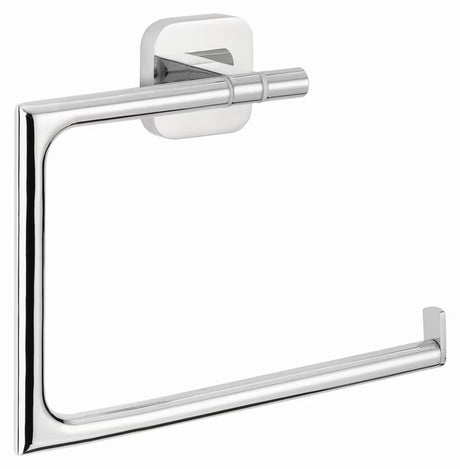 Chromovaný samolepicí držák ručníků Tesa Elegaant pro montáž bez vrtání v koupelně.