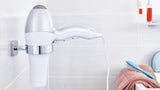 Chromový nástěnný držák fénu Tesa Elegaant s montáží bez vrtání Power.Kit