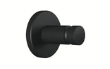 Matně černý háček na ručníky Tesa Moon Black s lepicí montáží Tesa Power.Kit bez vrtání