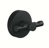 Matně černý koupelnový háček Tesa Moon Black s lepicí montáží bez vrtání