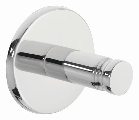 Chromový háček Tesa PowerButton pro montáž bez vrtání na obklady a další hladké povrchy.
