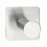 Háček Tesa PowerButton Classic z kartáčované nerezové oceli pro montáž bez vrtání.