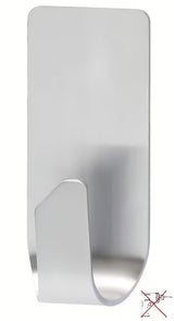 Voděodolný nerezový háček Tesa Powerstrips pro zavěšení ručníků a doplňků bez vrtání.