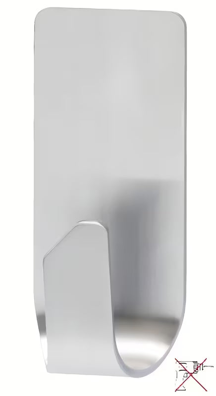 Voděodolný nerezový háček Tesa Powerstrips pro zavěšení ručníků a doplňků bez vrtání.