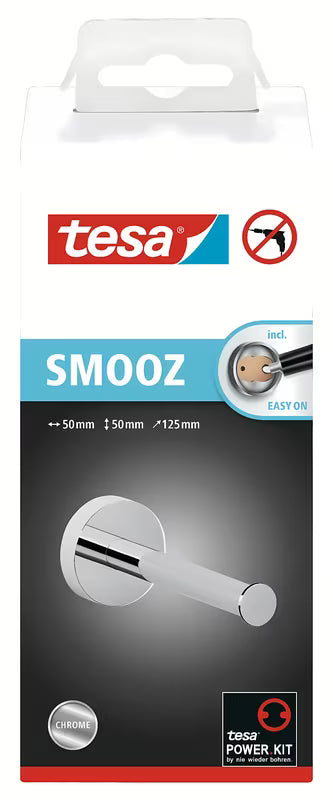 Chromovaný držák toaletního papíru Tesa Smooz s kulatým nadčasovým designem pro koupelnu.