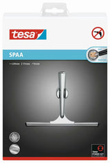 Chromová stěrka na sklo tesa® Spaa se samolepicím nástěnným držákem do sprchy