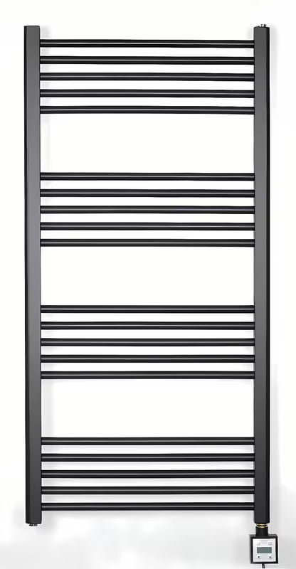Elektrický radiátor Thermal Trend KD Economy 120x60 cm v černé matné barvě s termostatem KTX 3