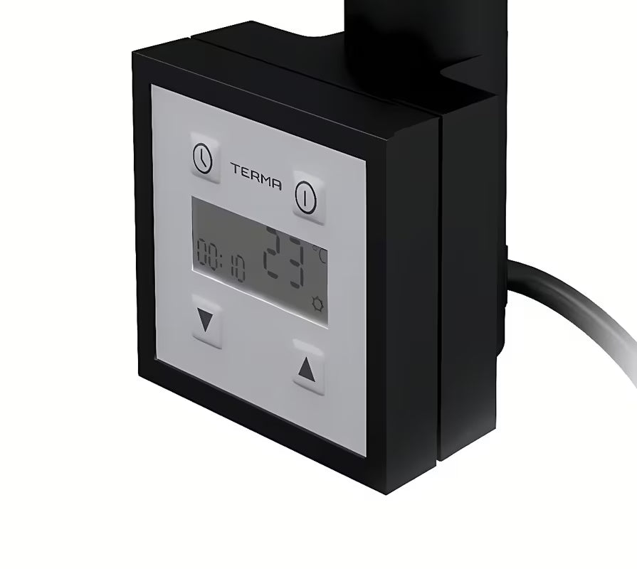 Elektrický radiátor Thermal Trend KD Economy 120x60 cm v černé matné barvě s termostatem KTX 3