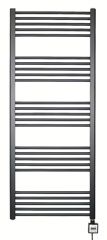 Elektrický radiátor Thermal Trend KD Economy 60x150 cm v černé matné barvě s termostatem KTX.