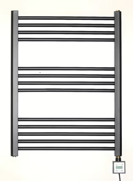 Elektrický radiátor Thermal Trend KD Economy 80x60 cm v černé matné barvě s termostatem KTX 3.