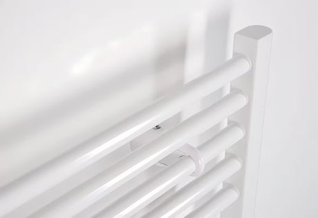 Bílý kombinovaný trubkový radiátor Thermal Trend KD 75x185 cm do koupelny.