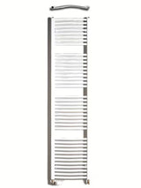 Bílý kombinovaný trubkový radiátor Thermal Trend KDO 45x185 cm do koupelny.