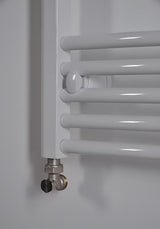 Bílý kombinovaný trubkový radiátor Thermal Trend KDO 45x185 cm do koupelny.