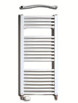 Bílý kombinovaný trubkový radiátor Thermal Trend KDO 45x98 cm do koupelny.