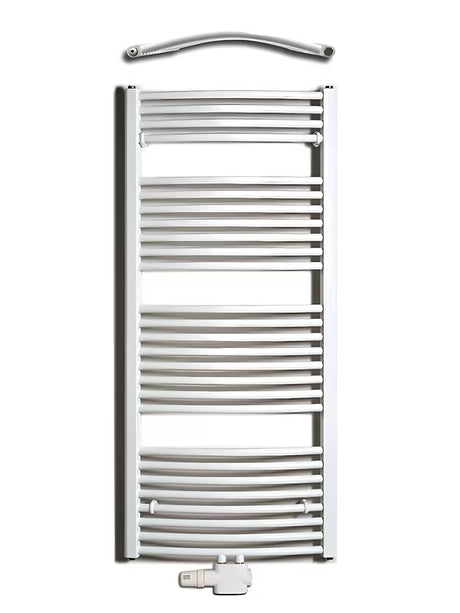 Thermal Trend Kdo kombinovaný koupelnový radiátor 132x60 cm v bílé barvě se středovým připojením