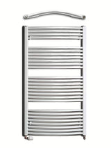 Bílý kombinovaný trubkový radiátor Thermal Trend KDO 132x75 cm pro koupelnu nebo chodbu.