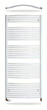 Bílý kombinovaný trubkový radiátor Thermal Trend Kdo 75x168 cm pro koupelnu