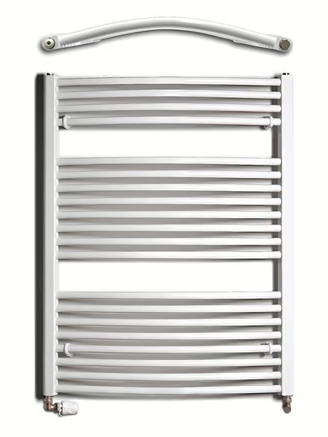 Bílý kombinovaný trubkový radiátor Thermal Trend KDO 96 x 75 cm do koupelny