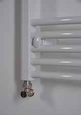 Bílý kombinovaný trubkový radiátor Thermal Trend KDO 96 x 75 cm do koupelny