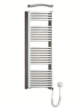 Bílý elektrický trubkový radiátor Thermal Trend KDOE 450x1320 mm do koupelny.