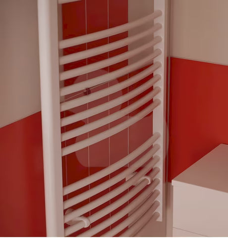 Bílý elektrický trubkový radiátor Thermal Trend KDOE 600x960 mm s topnou tyčí