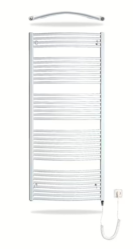 Bílý elektrický trubkový radiátor Thermal Trend KDOE 750x1680 mm s topnou tyčí 700 W