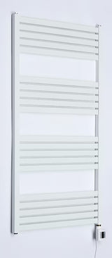Bílý elektrický radiátor Thermal Trend KH Economy 120x60 cm s termostatem KTX 4 a LED displejem.