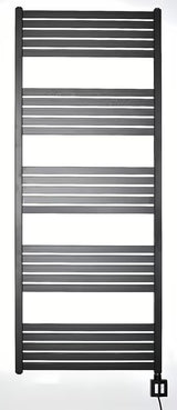 Elektrický radiátor Thermal Trend KH Economy 150x60 cm v černé matné barvě s termostatem KTX