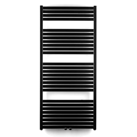 Černý kombinovaný radiátor Thermal Trend KH 133x45 cm vhodný pro teplovodní i kombinované vytápění.