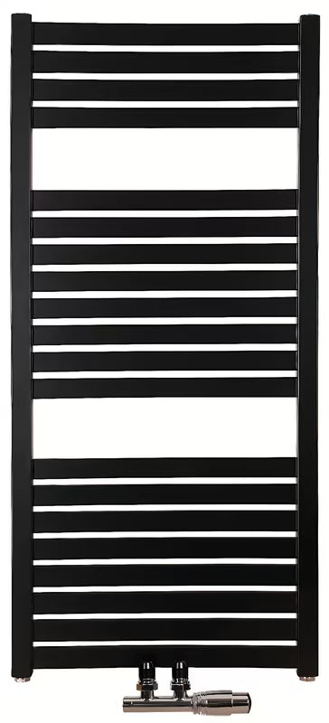Kombinovaný radiátor Thermal Trend Kh 97x45 cm v černo-matném provedení