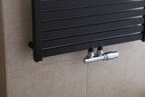 Kombinovaný radiátor Thermal Trend Kh 97x45 cm v černo-matném provedení
