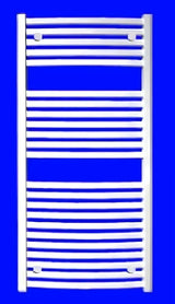 Bílý kombinovaný trubkový radiátor Thermal Trend KM 45x78,3 cm pro koupelny a chodby.