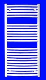 Bílý kombinovaný trubkový radiátor Thermal Trend KM o rozměru 75x123,3 cm.