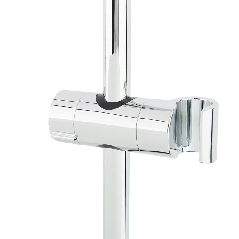Sprchový systém Tres Base Plus s termostatickou baterií v provedení chrome s hlavovou a ruční sprchou.