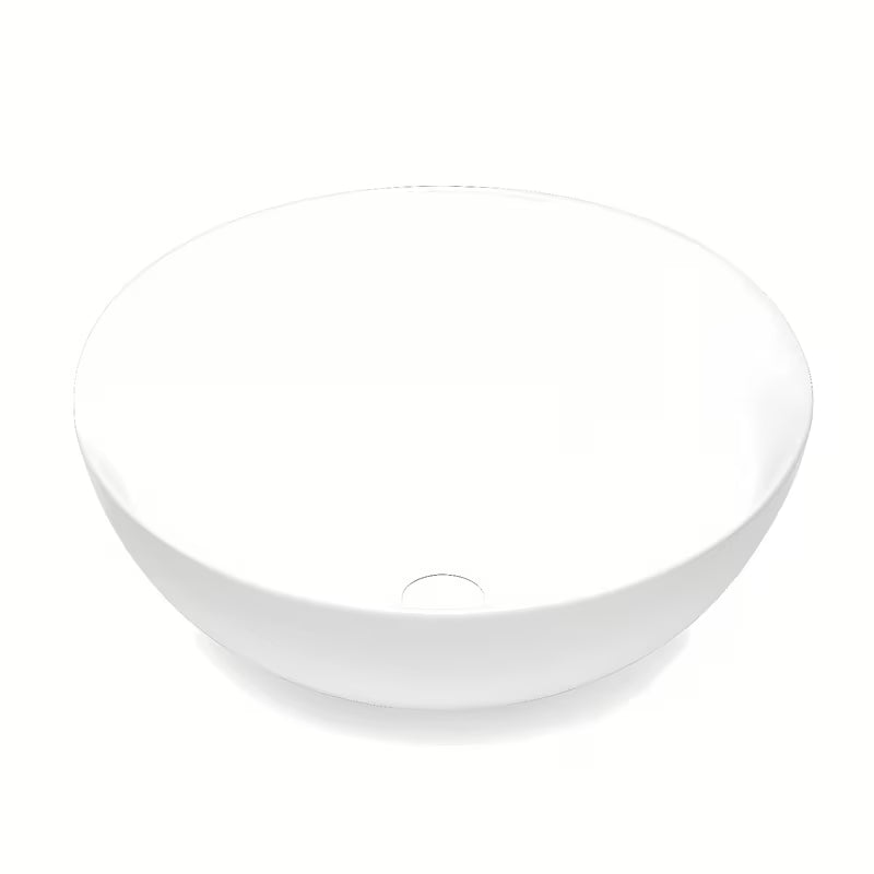 Bílé umyvadlo na desku Triomini Slim 38,5 x 38,5 cm z tenkostěnné keramiky