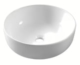 Bílé umyvadlo na desku SIKO Triomini Slim z tenké keramiky 38,5x38,5 cm bez přepadu