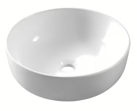 Bílé umyvadlo na desku SIKO Triomini Slim z tenké keramiky 38,5x38,5 cm bez přepadu
