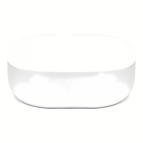 Bílé umyvadlo na desku Triomini Slim z tenké keramiky, provedení bez přepadu.