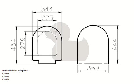 Bílé WC sedátko Vitra z duroplastu s kovovými panty a skrytým uchycením