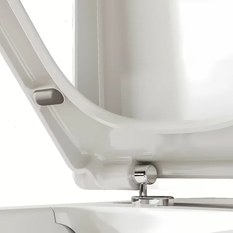 Bílé WC sedátko Vitra Integra z duroplastu s kovovými panty a uchycením se skrytým provedením