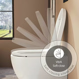 Bílé WC sedátko Vitra Integra z duroplastu se SoftClose a kovovými panty se skrytým uchycením.