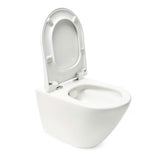 Závěsné WC VitrA Integra v bílé barvě s Rim-Ex bez splachovacího okruhu a sedátkem SoftClose.