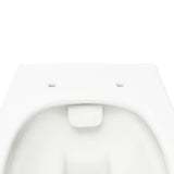 Závěsné WC VitrA Integra v bílé barvě s Rim-Ex bez splachovacího okruhu a sedátkem SoftClose.