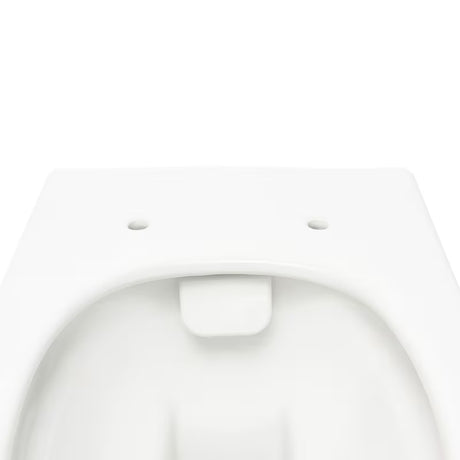 Závěsné WC VitrA Integra v bílé barvě s Rim-Ex bez splachovacího okruhu a sedátkem SoftClose.