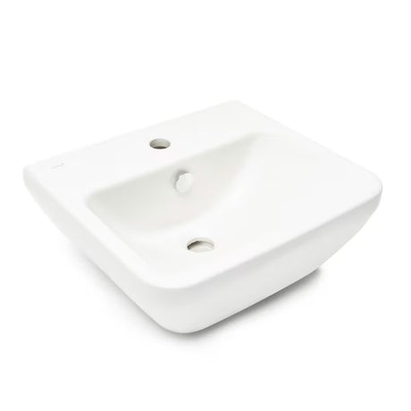 Bílé závěsné keramické umyvadlo VitrA Integra 45x40 cm s otvorem pro baterii uprostřed