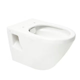 Bílé závěsné WC VitrA Integra bez splachovacího okruhu s technologií Rim-Ex a sedátkem SoftClose.