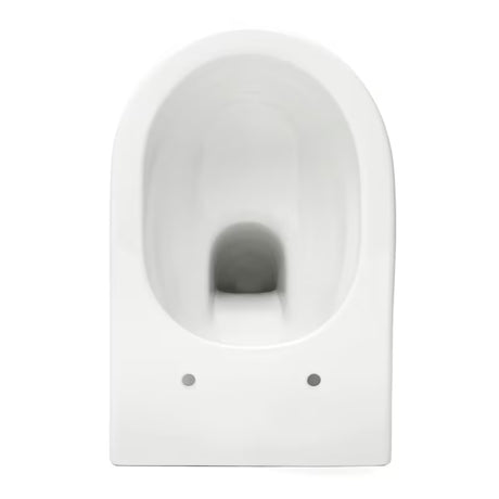 Bílé závěsné WC VitrA Integra bez splachovacího okruhu s technologií Rim-Ex a sedátkem SoftClose.