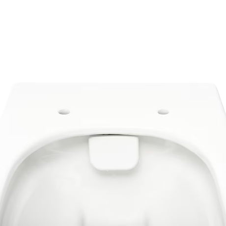 Bílé závěsné WC VitrA Integra bez splachovacího okruhu s technologií Rim-Ex a sedátkem SoftClose.
