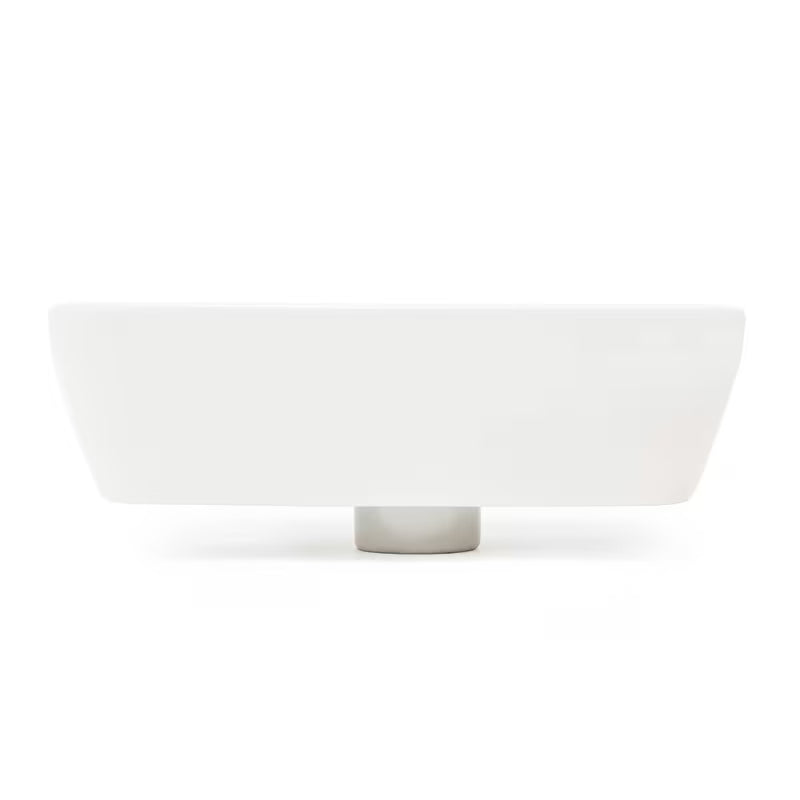 Bílé keramické umývátko Vitra Integra 37x22 cm s otvorem pro baterii vlevo v lesklém provedení