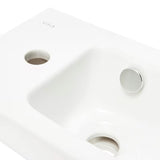 Bílé keramické umývátko Vitra Integra 37x22 cm s otvorem pro baterii vlevo v lesklém provedení